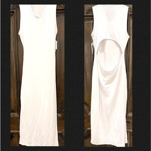 BRAND NEW THEO AND SPENCE WHITE OPEN BACK MAXI DRESS SIZE XL